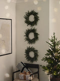 Set of 3 Faux Evergreen Wreaths
