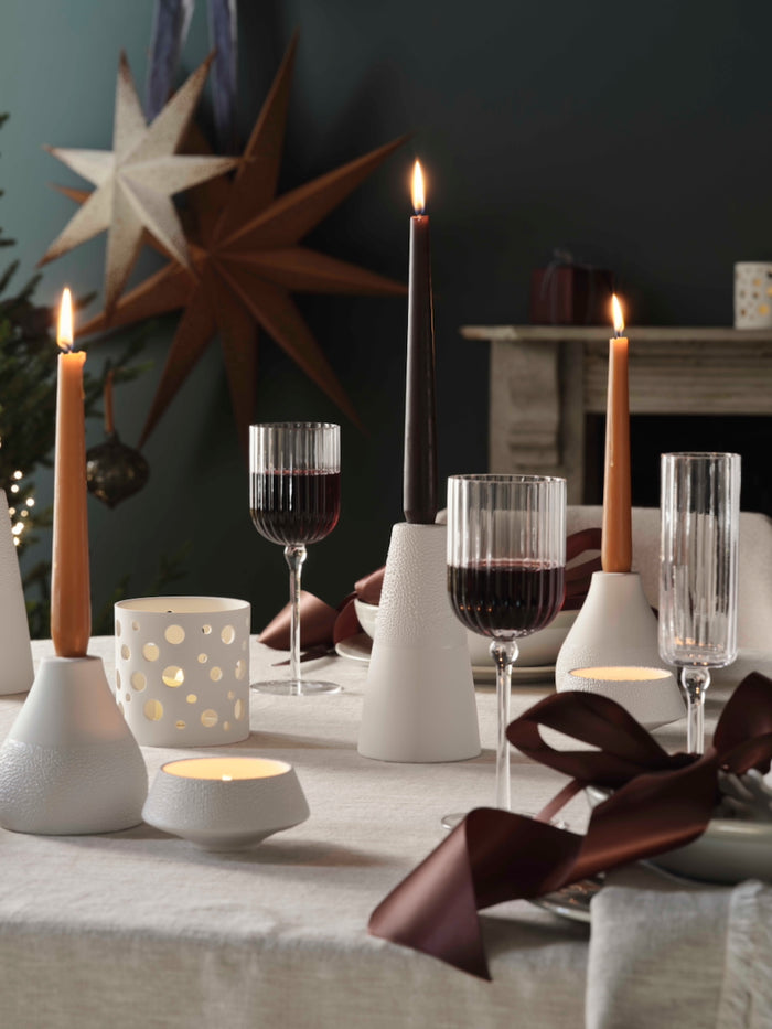 Set of 4 Espresso Taper Candles