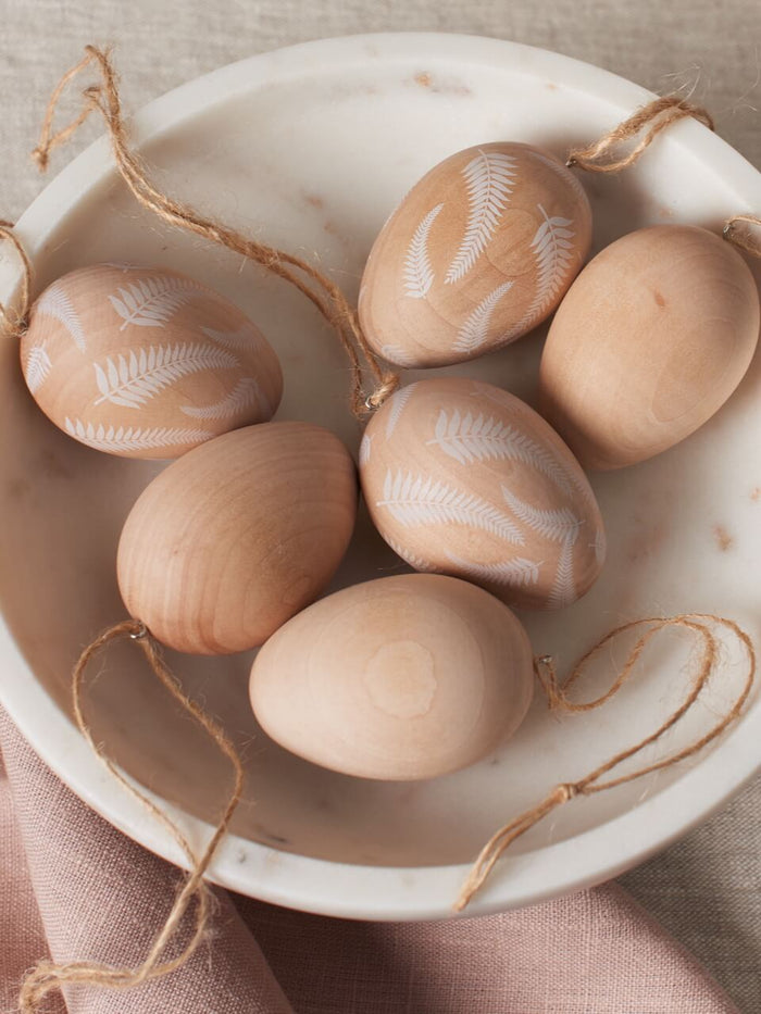 Set of 6 Wooden Eggs