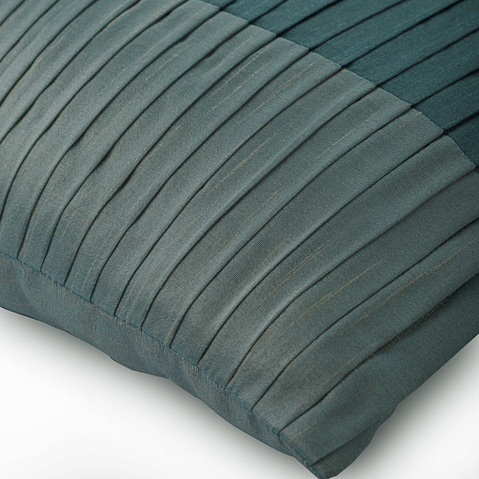 Shades Of Teal - Teal Blue Art Silk Decorative Euro Sham