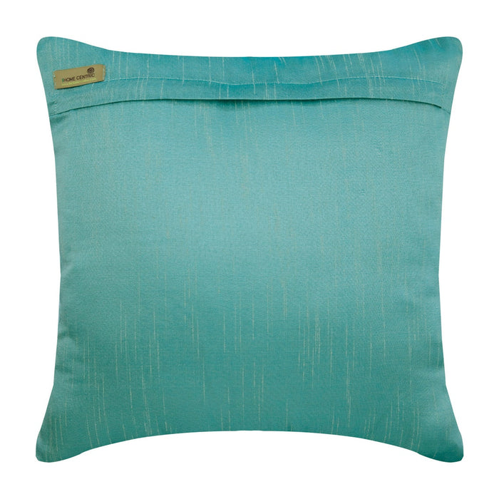 Shades Of Teal - Teal Blue Art Silk Throw Pillow Cover
