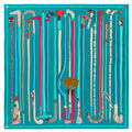 Sienna Blue Silk Scarf / 90cm