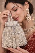 Silver Fringe Glam Potli