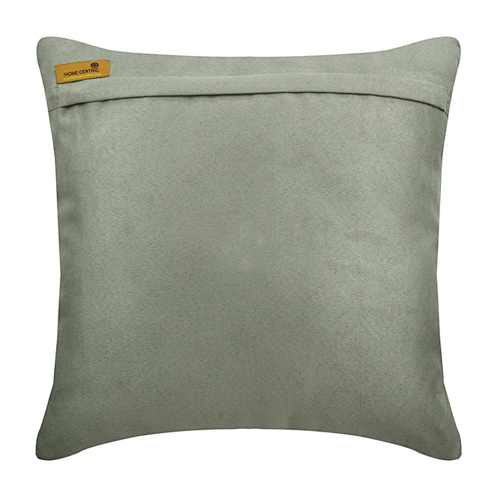 Silver Gray Lining - Silver Faux Suede Throw Pillow Cover