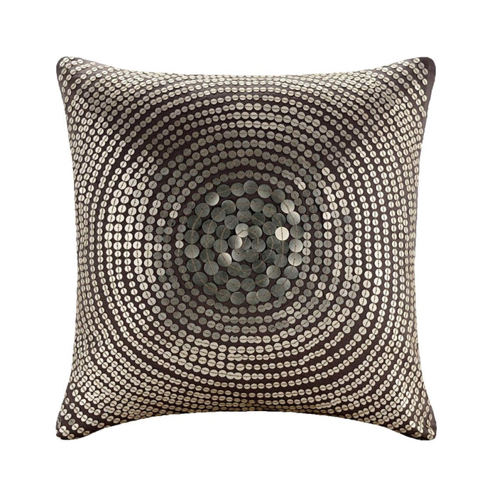 Silver Pop - Gray Art Silk Throw Pillow Cover