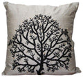 Silver Tree Of Life - Silver Art Silk Decorative Euro Sham