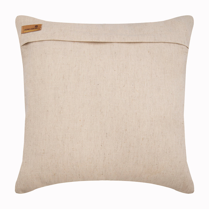 Silver Twinkles - Beige Linen Decorative Euro Sham