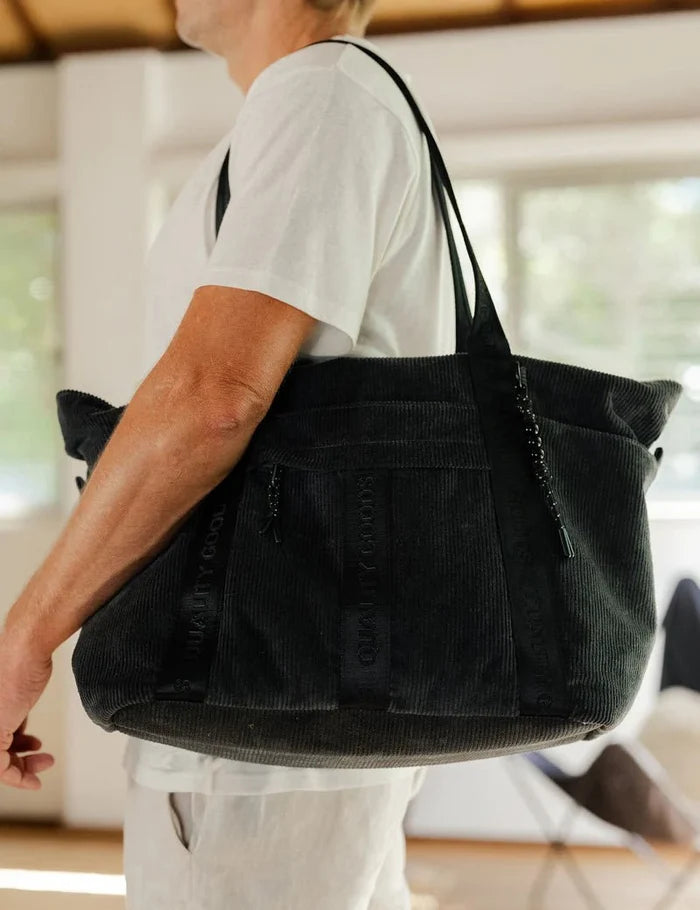 Simple | Jasper Cord Weekender Bag | Charcoal - Suzie Anderson Home
