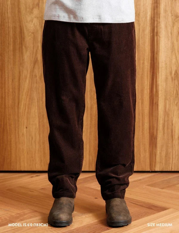 Simple | Men's Burbank Elastic Cord Pant | Brown
