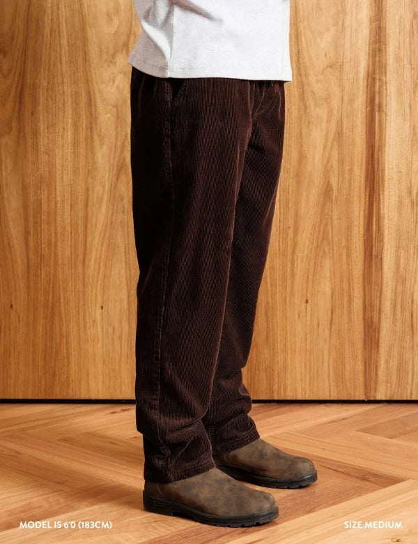 Simple | Men's Burbank Elastic Cord Pant | Brown