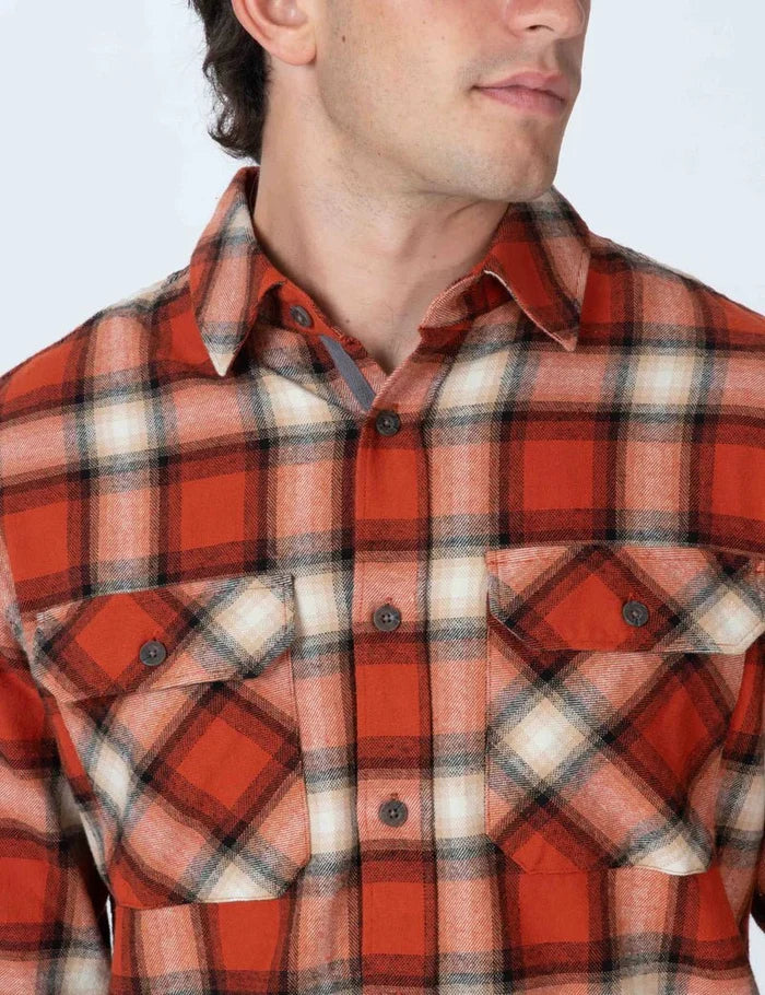 Simple | Trevor Flanelette Long Sleeve Shirt | Brick Check - Suzie Anderson Home
