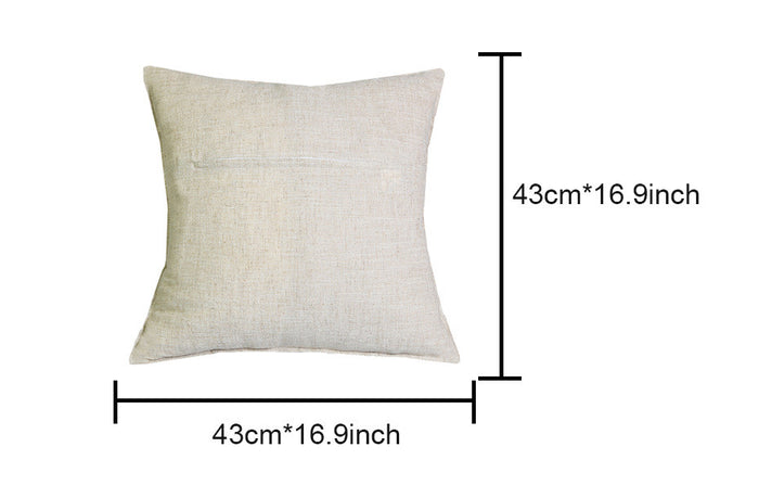 Skull Printed Linen Pillow Cushion Cover