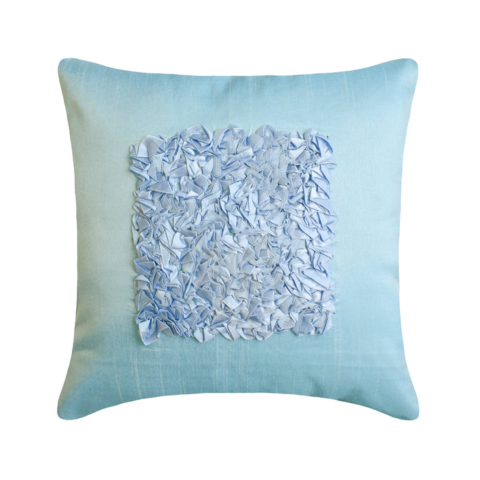 Sky Blue Love - Sky Blue Art Silk Decorative Euro Sham