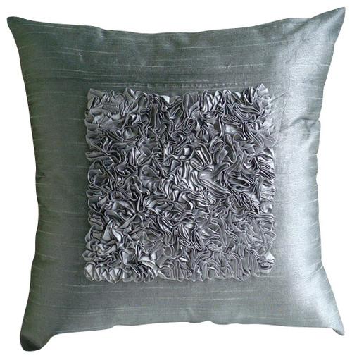 Sky Blue Love - Sky Blue Art Silk Decorative Euro Sham