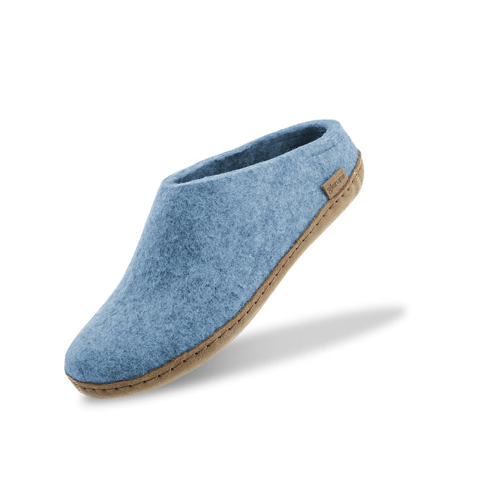 Slip-on with leather sole - Sky