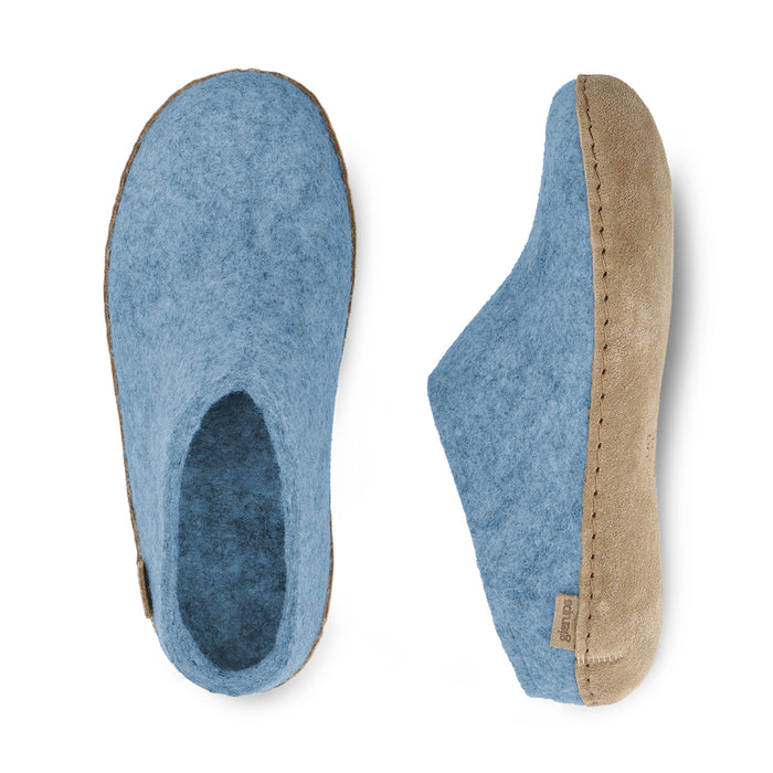 Slip-on with leather sole - Sky