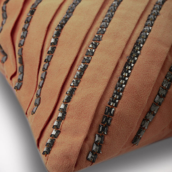 Smoked Salmon - Orange Faux Suede Decorative Euro Sham