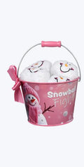 Snowball Fight Tin Bucket W/6 Snowballs #96023