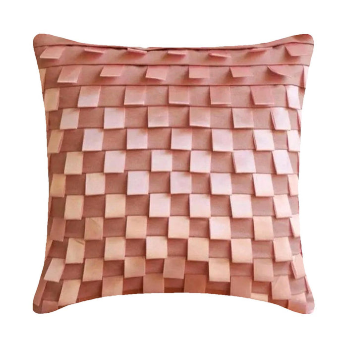 Soft Pink Dreams - Pink Faux Suede Decorative Euro Sham