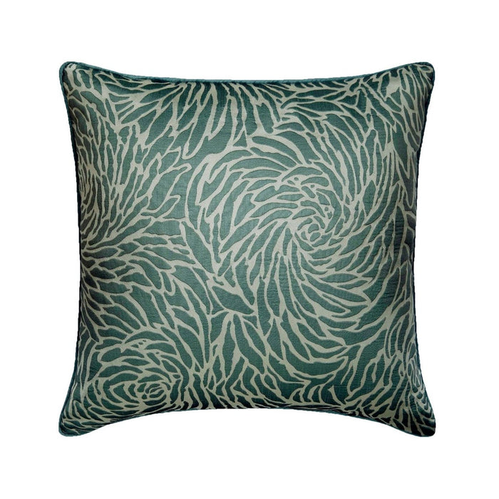 Soft Whirlpool - Blue Jacquard Silk Decorative Euro Sham