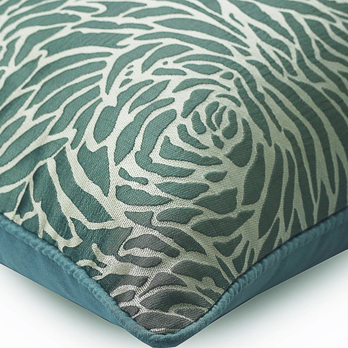 Soft Whirlpool - Blue Jacquard Silk Decorative Euro Sham