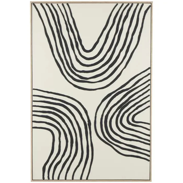Spiral Black Wooden Framed Wall Art