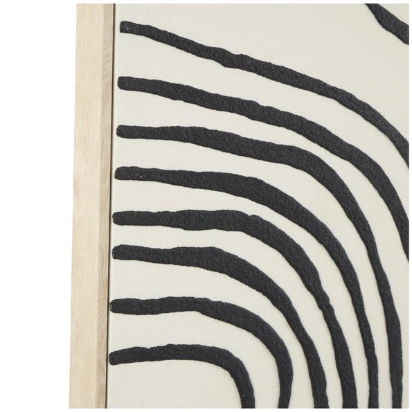 Spiral Black Wooden Framed Wall Art