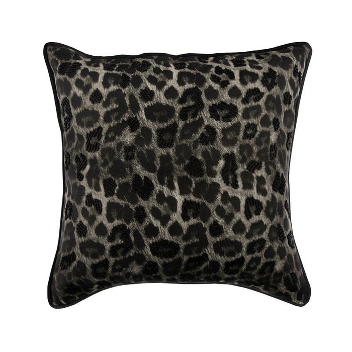 Spotted Wild Grey Leopard Decorative Euro Sham