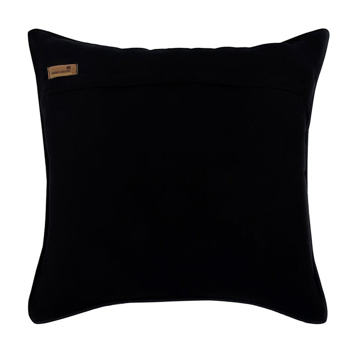 Spotted Wild - Black Faux Leather Decorative Euro Sham