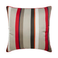 Stripe My Life - Red Silk Decorative Euro Sham