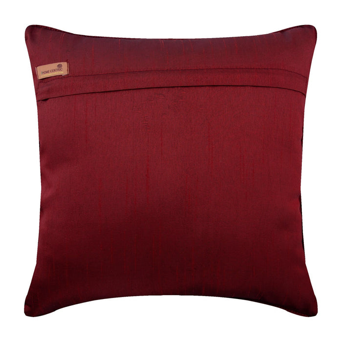 Striped Right - Red Silk Throw Pillow Cover