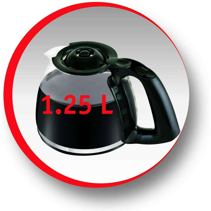 The German Outlet, Moulinex, Subito Select 1.25 L Coffee Machine Black