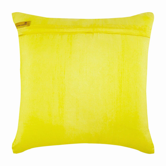 Sunny Yellow Blooms - Yellow Art Silk Decorative Euro Sham