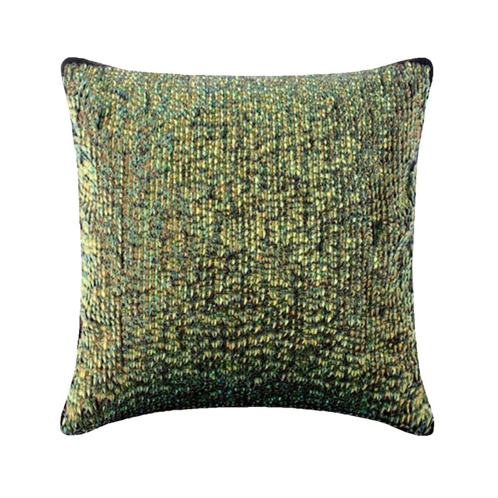 Supernova - Peacock Green Art Silk Decorative Euro Sham