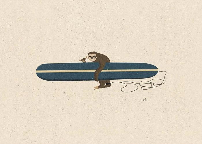 Surfing Animal Poster