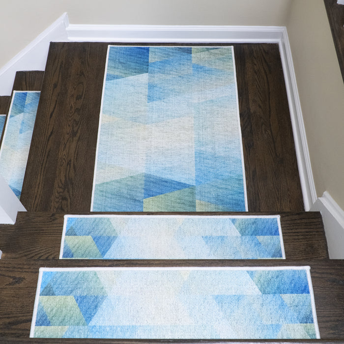 Sussexhome Sea Collection 2 x 3 Foot Heavy Duty Low Pile  Landing Rug Runner - Ultra