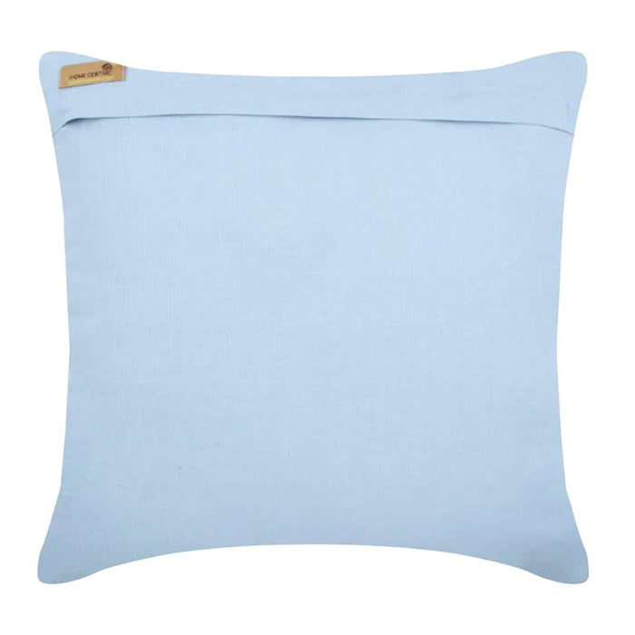 Swirl Twirl - Light Blue Cotton Linen Decorative Euro Sham