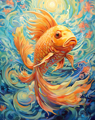 Swirls, And An Unenthusiastic Golden Fish