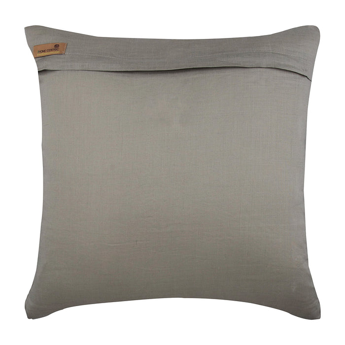 Taupe Carnival - Silver Cotton Linen Decorative Euro Sham