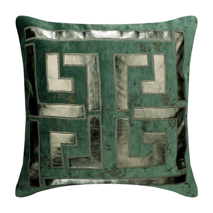 Teal Athena Blue Greek Euro Sham Cover