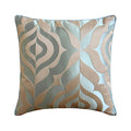 Teal Luxury - Teal Blue Jacquard Weave Decorative Euro Sham
