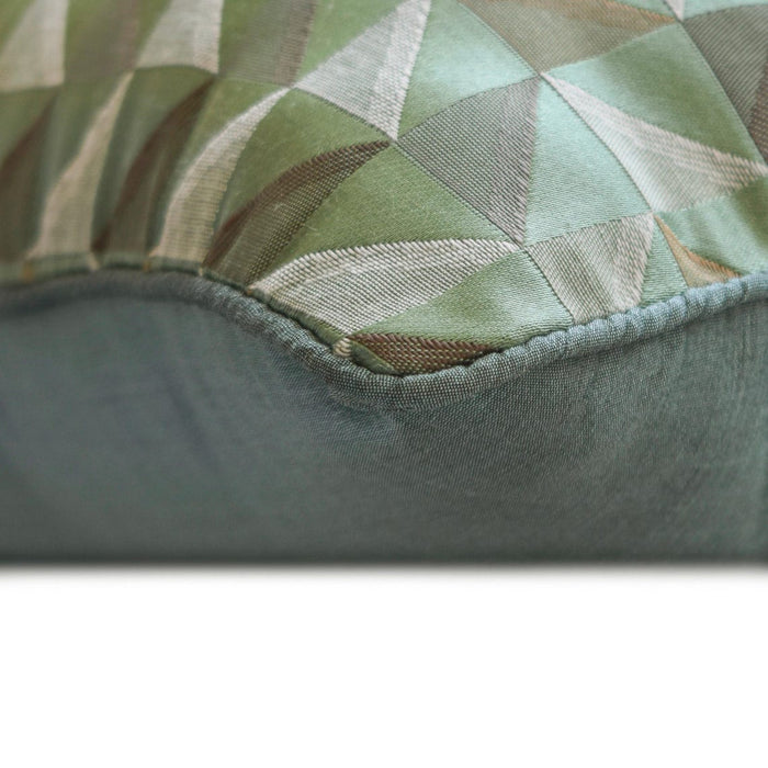 Teal Moire Effects - Teal Blue Silk Throw Pillow Cover