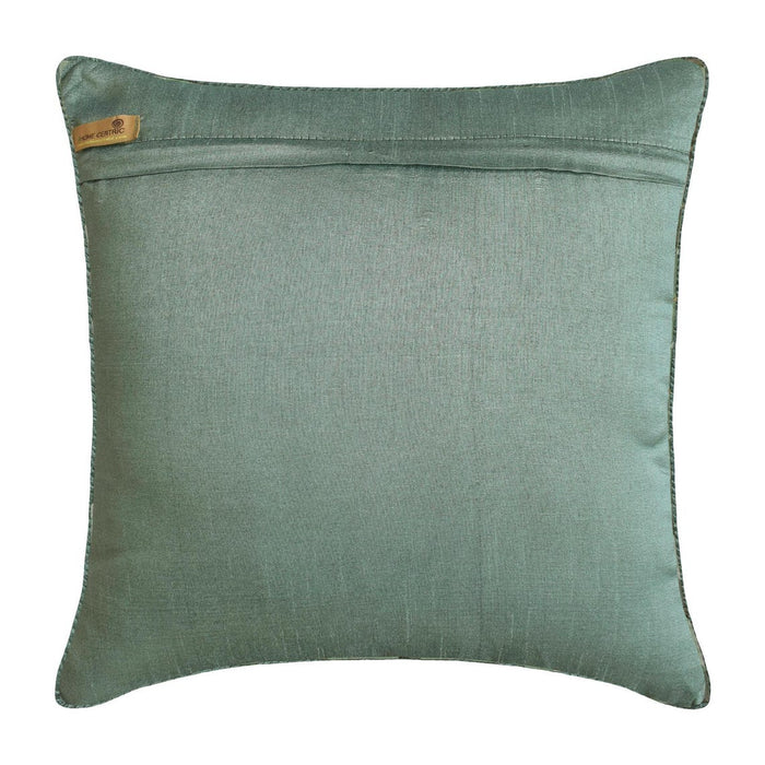 Teal Moire Effects - Teal Blue Silk Throw Pillow Cover