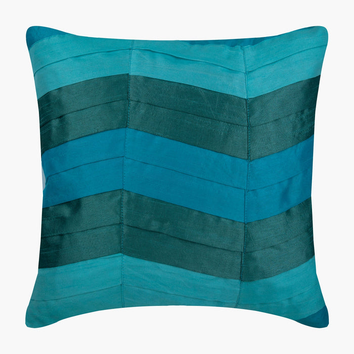 Teal Waves Pillow Cover