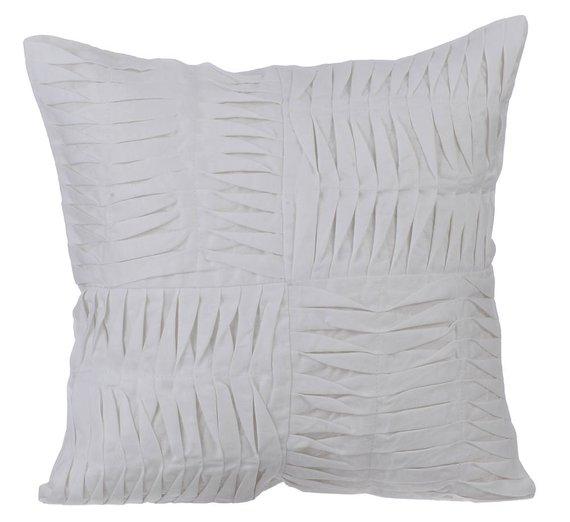 Tender Waves - Natural Beige Cotton Linen Decorative Euro Sham