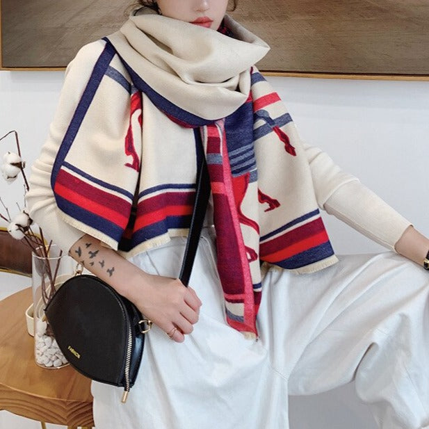 Thais Pashmina Scarf Beige