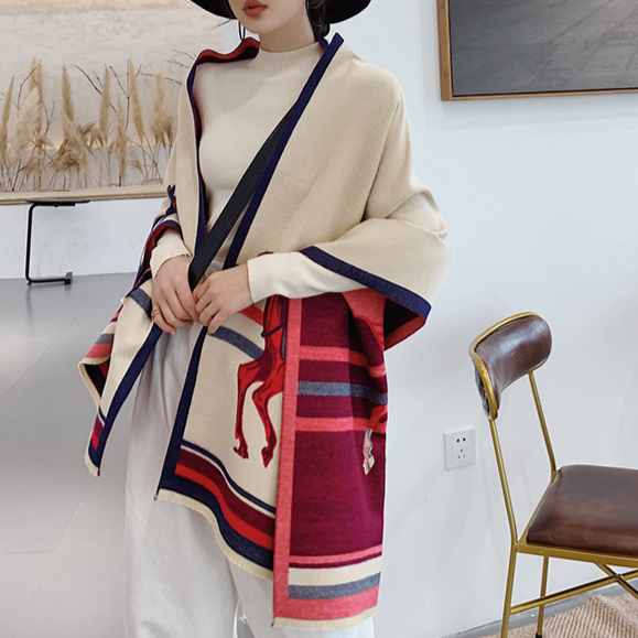 Thais Pashmina Scarf Beige