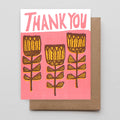 Thank You Card, Folk Art Letterpress