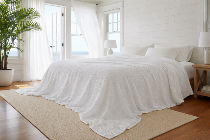 The 365 Blanket - Arctic White KING and Undyed KING