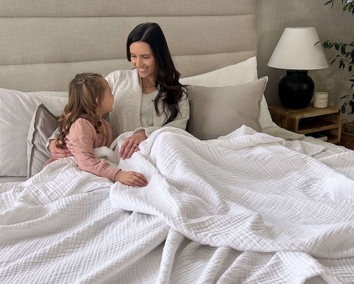 The 365 Blanket - Arctic White KING and Undyed KING